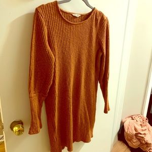 Madewell Burnt orange sweater dress